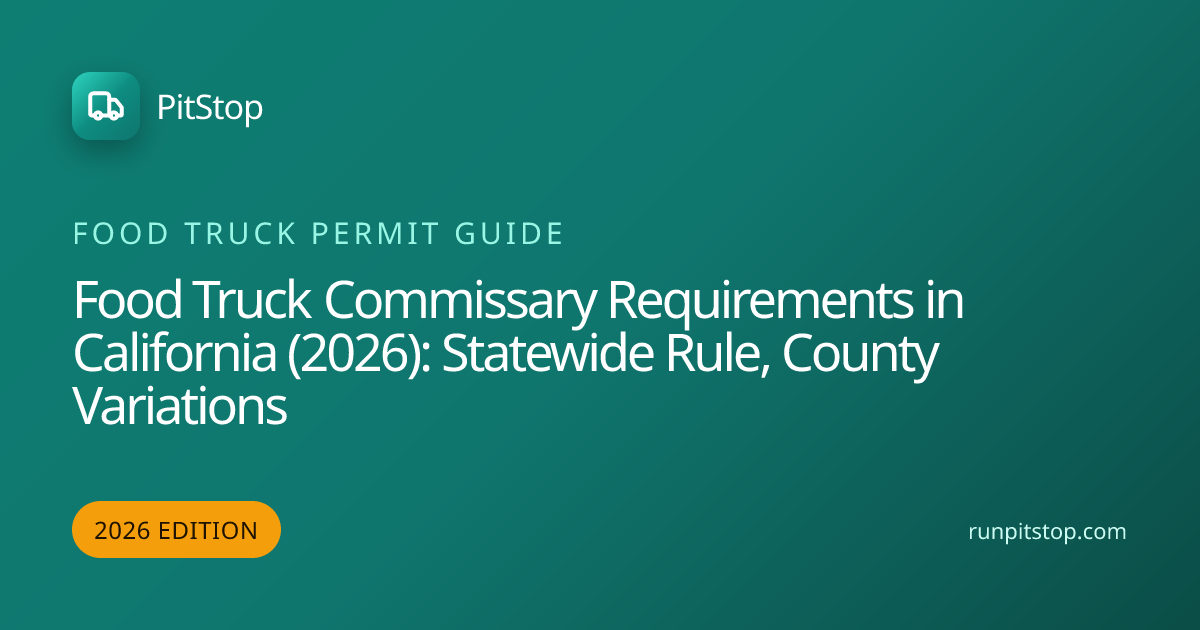 Food Truck Commissary Requirements in California (2026): Statewide Rule ...